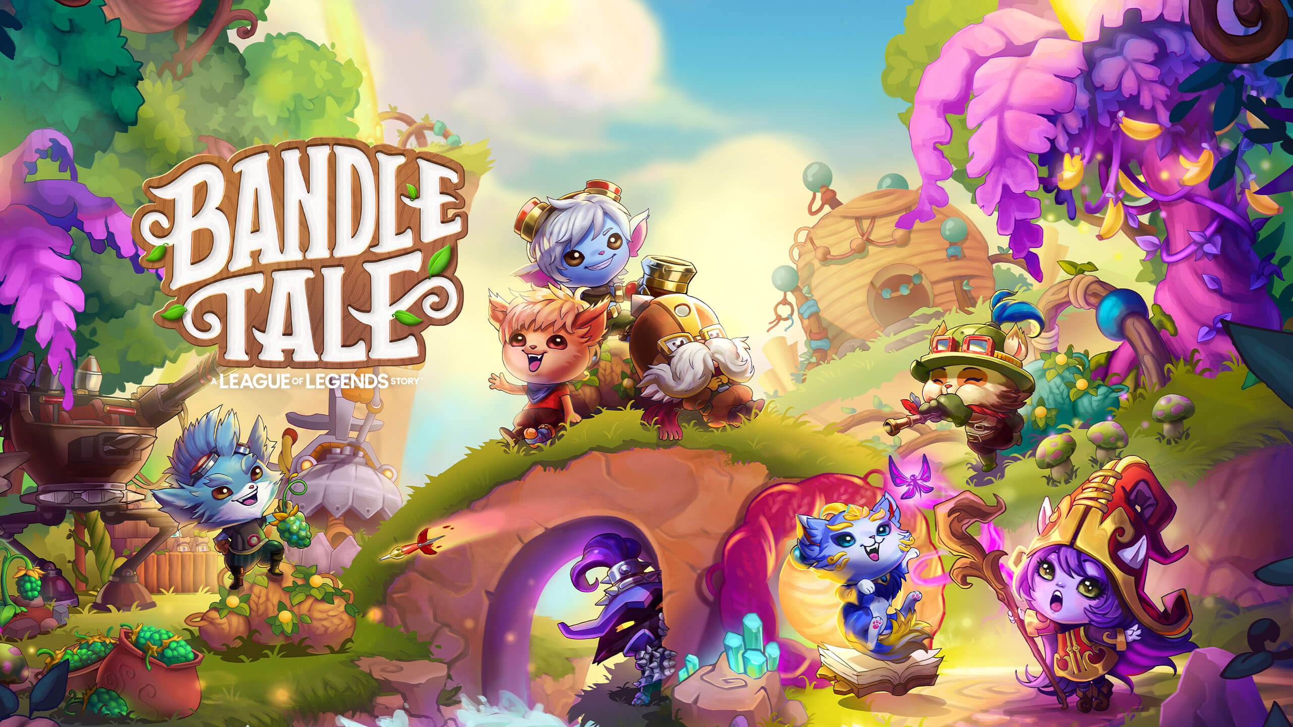 Capa com os personagens do novo jogo Bandle Tale: A League of Legends Story