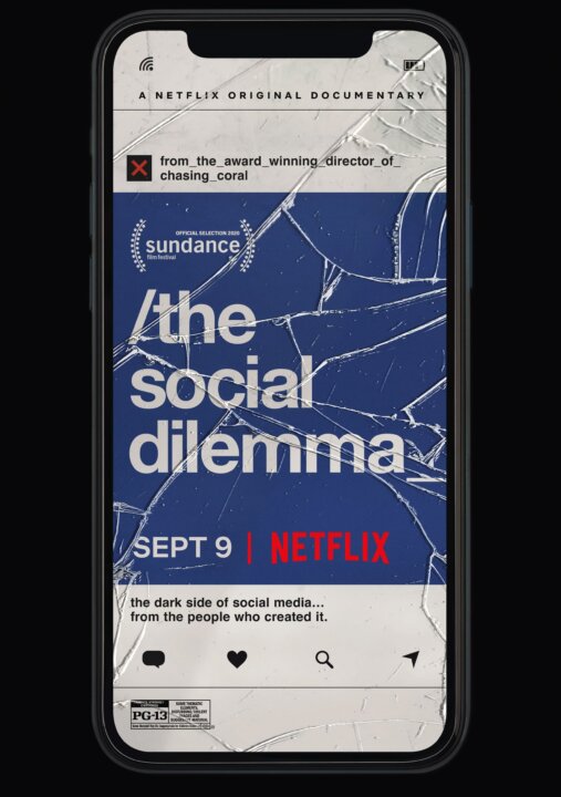 Cartaz que divulgou o documentário "Dilema das Redes Sociais" 