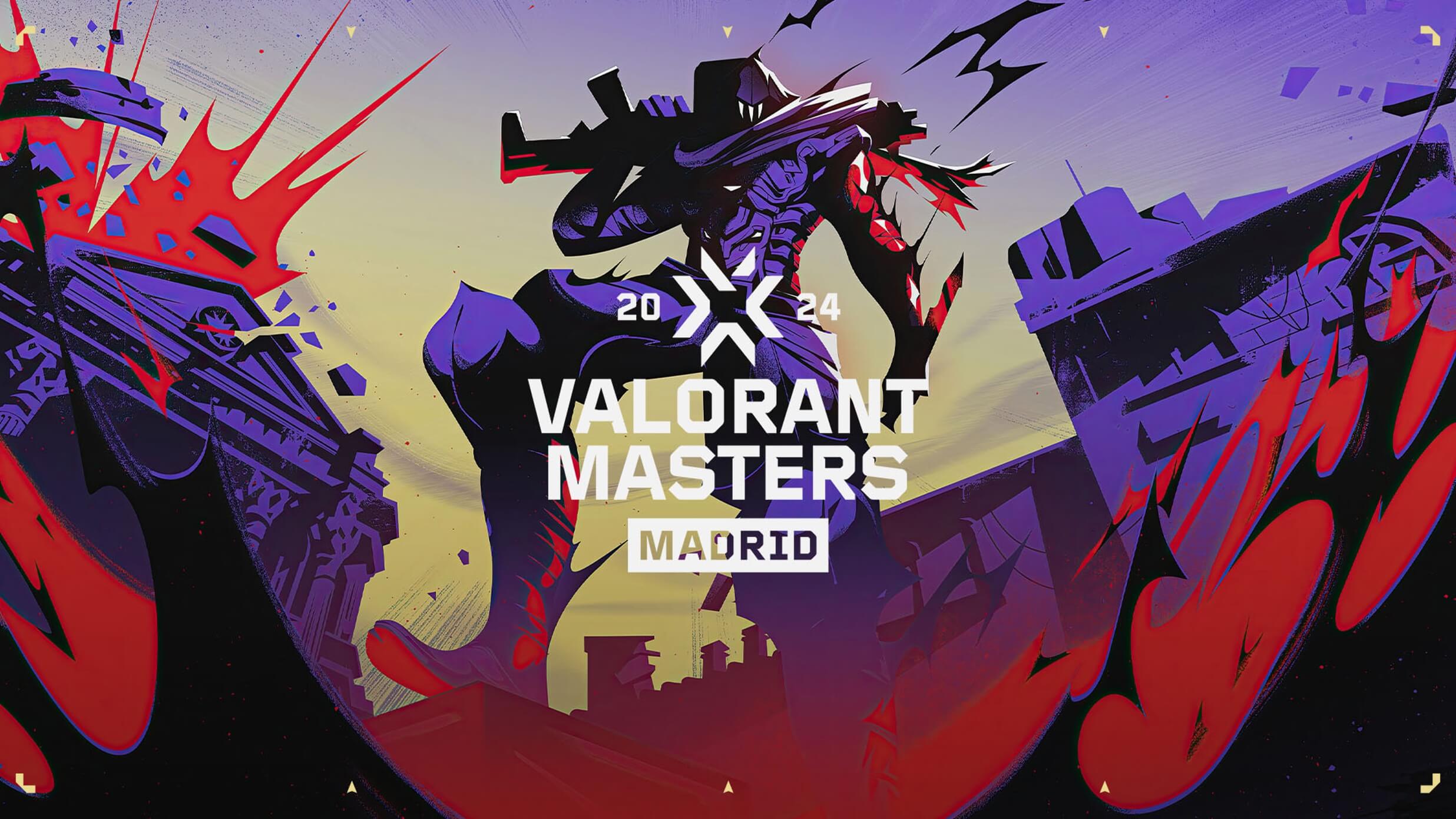 Banner oficial do Masters Madrid, torneio competitivo de Valorant.